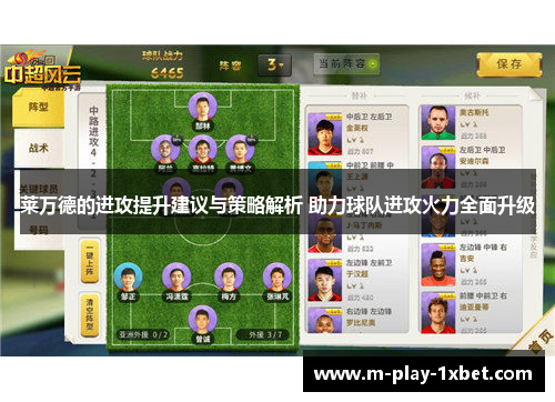 莱万德的进攻提升建议与策略解析 助力球队进攻火力全面升级 莱万德的进攻提升建议与策略解析 助力球队进攻火力全面升级